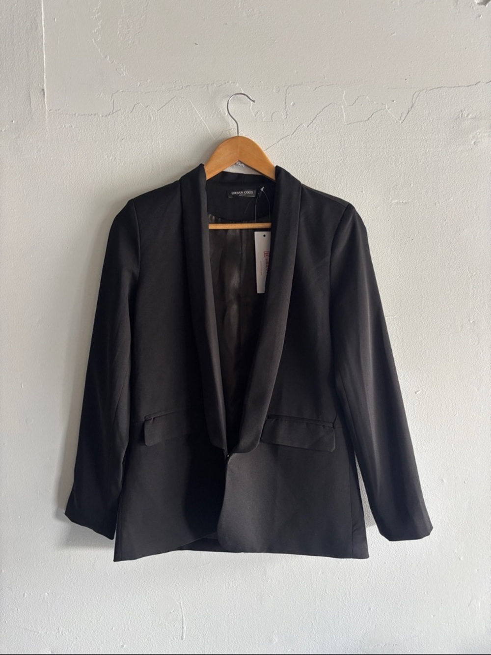 Black Tuxedo Collar Blazer Jacket